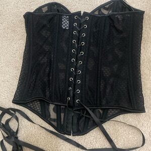 black lace corset